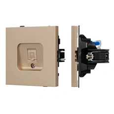 Изображение Компьютерная розетка RJ-45 Cat.6 Arlight TENDO, золото светлое матовый 054099